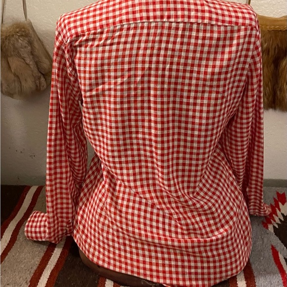 Vintage 1960’s/1970’s Levi’s Red & White Plaid Shirt. size M - Picture 2 of 6